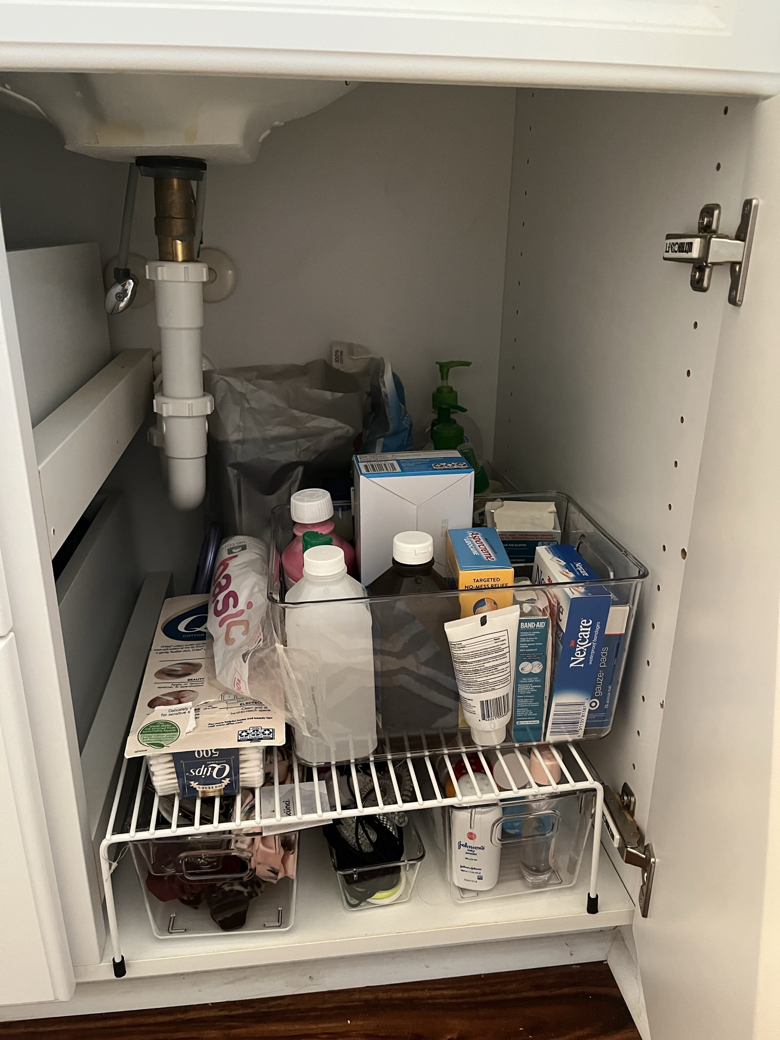 Bathroom under sink after